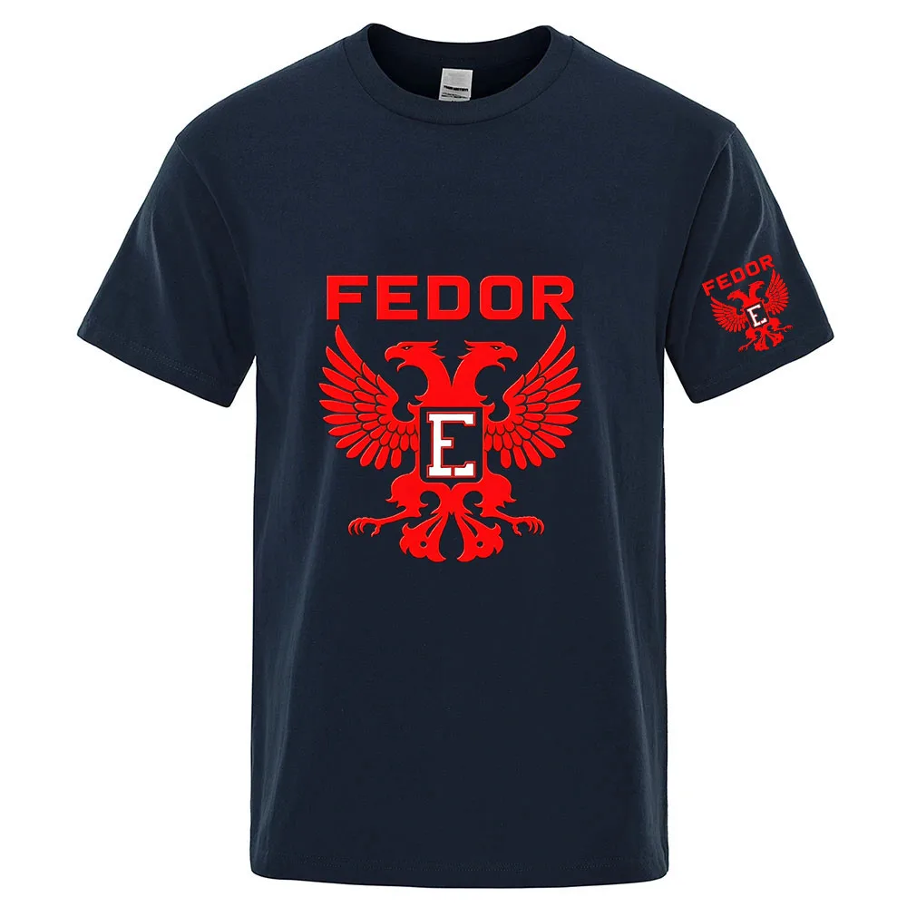 2026 Russian Fighter Legend Fedor Emelianenko Logo Print Men's Fitness Casual Sports T-shirt Sports Elastic Short-sleeved Top
