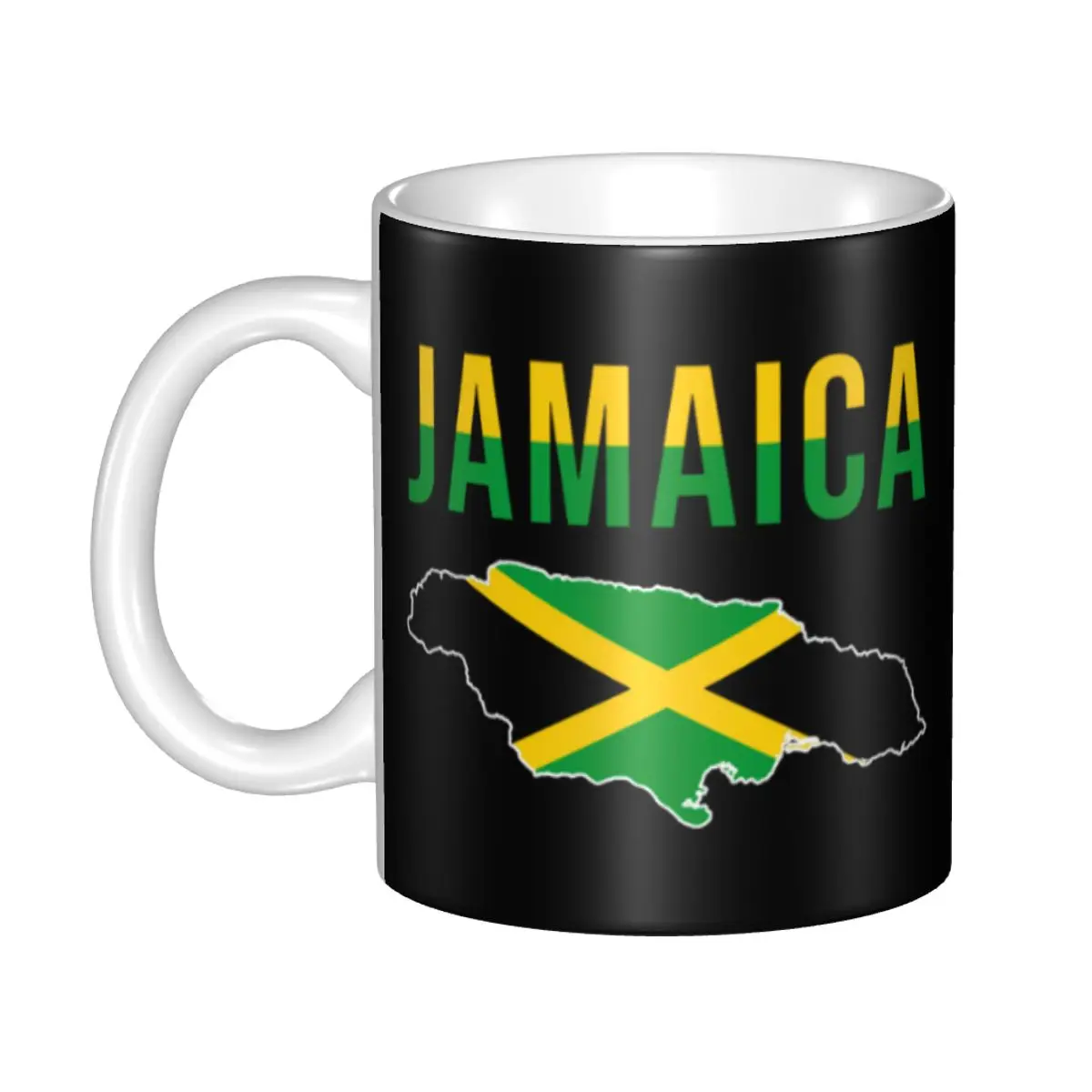 Jamaica Flag Map Mug Personalized Jamaican Proud Coffee Ceramic Mug Cup Creative Gift