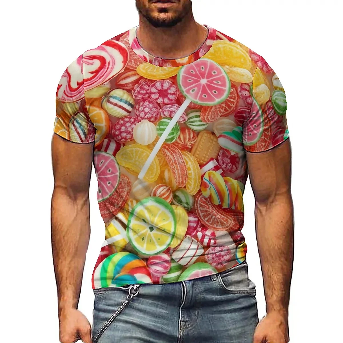 

Summer Sports Rock Style Men's 3D Printed Short Sleeve T-Shirt - Couple Outfit