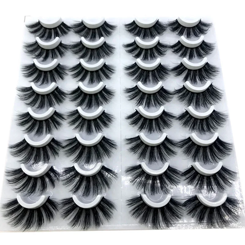16 Pairs 3D Mink Hair False Eyelashes Natural/Thick Long Eye Lashes Wispy Makeup Beauty Extension Tools