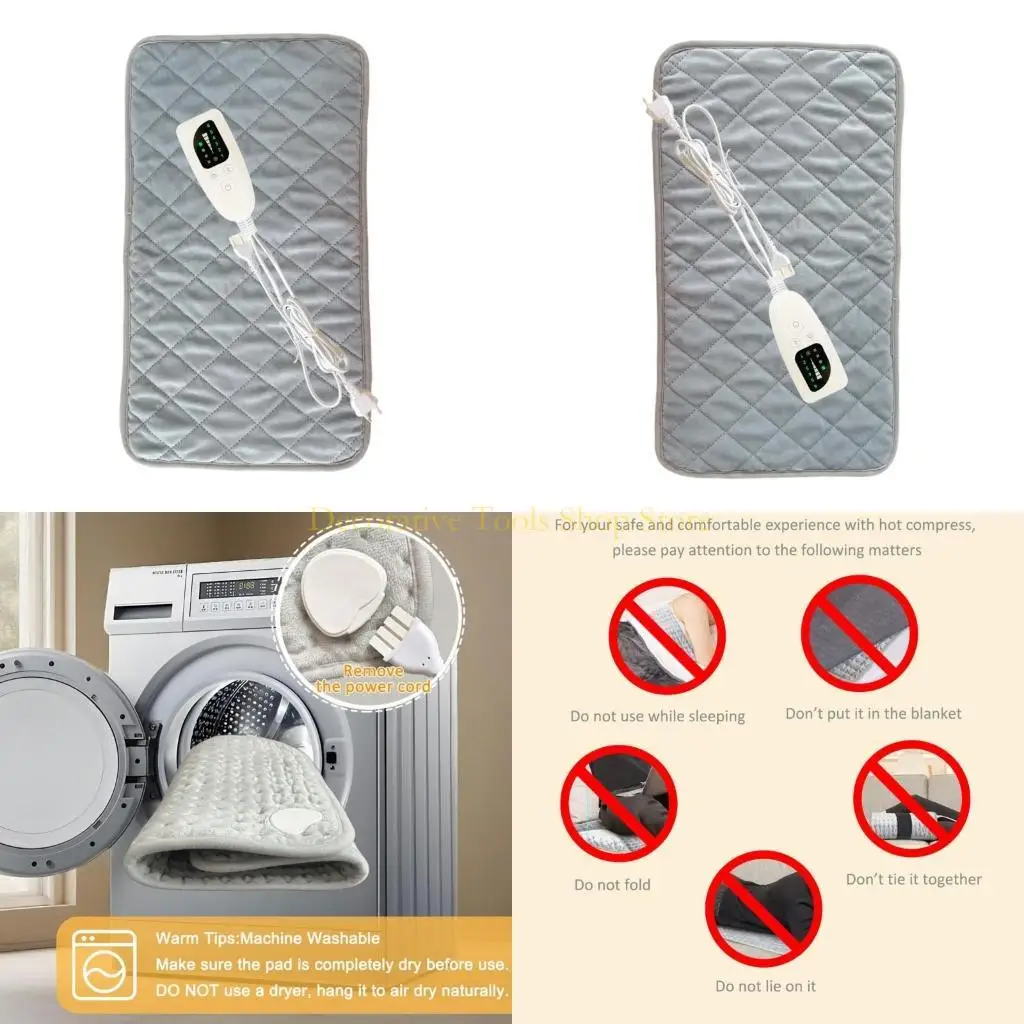 

QX2E Automatic Thermostat Electric Heating Pad with Safety Shutoff Overheat Protections 220-240V Plush Heat Mat for Family