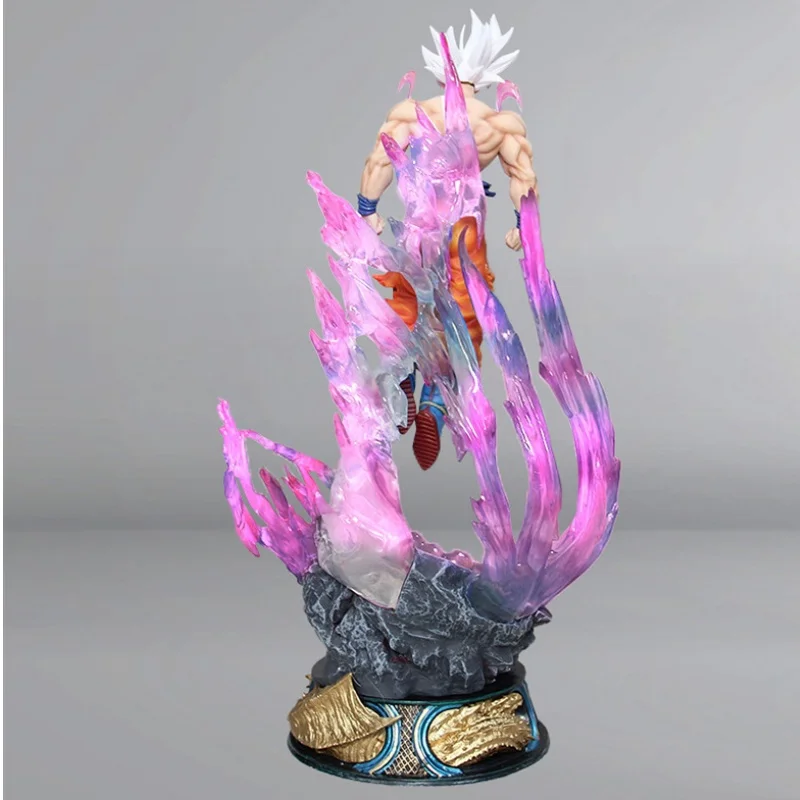 Dragon ball anime figura 25cm son goku ultra instinto super saiyan estatueta estátua de pvc modelo ornamento coleção presente brinquedo