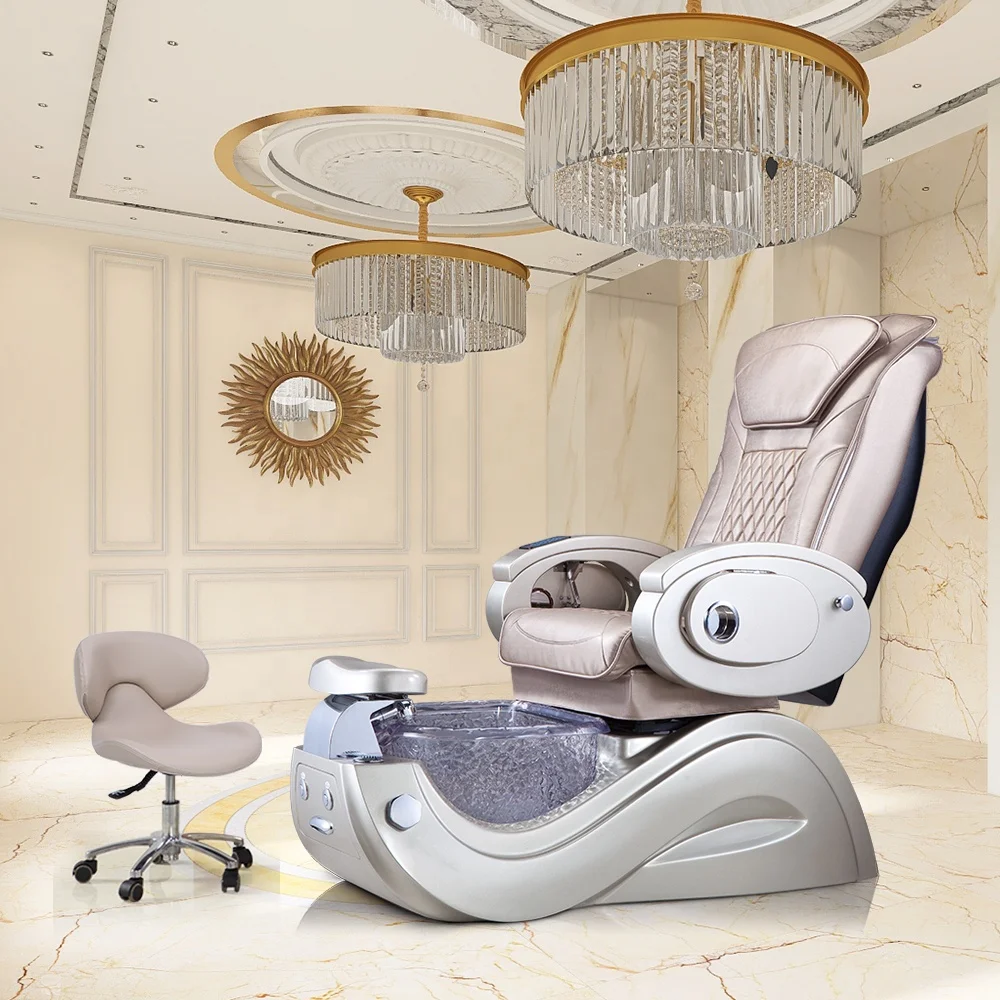 

Professional Cheap Price Beauty Nail Salon Luxury Pipeless Jet Pump Whirlpool System Electric Foot Spa Massage Pedicure Chair