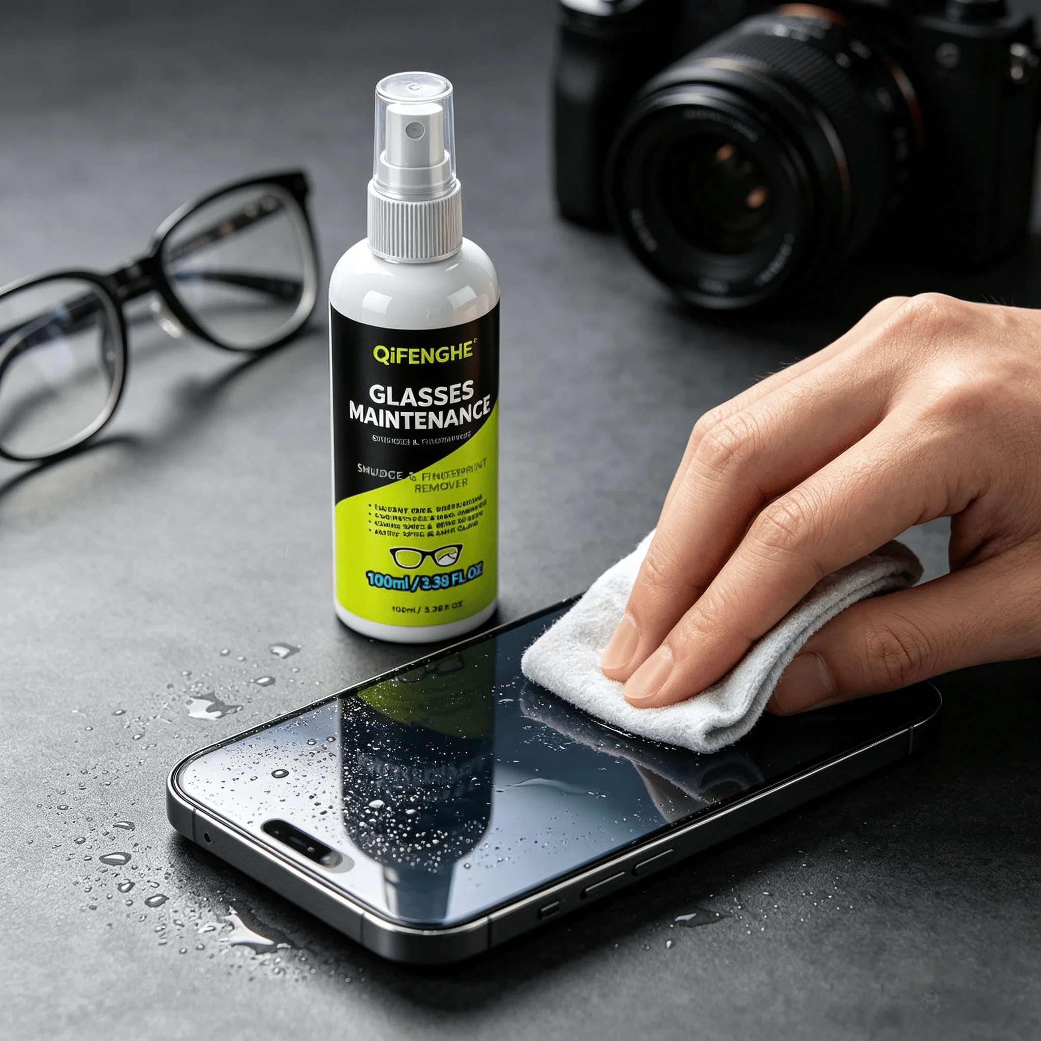 Eyeglass Lens Cleaner Spray Anti Fog Anti Scratch Formula Gentle Removes Fingerprints Oil Dust For Glasses Screens Displays Plus