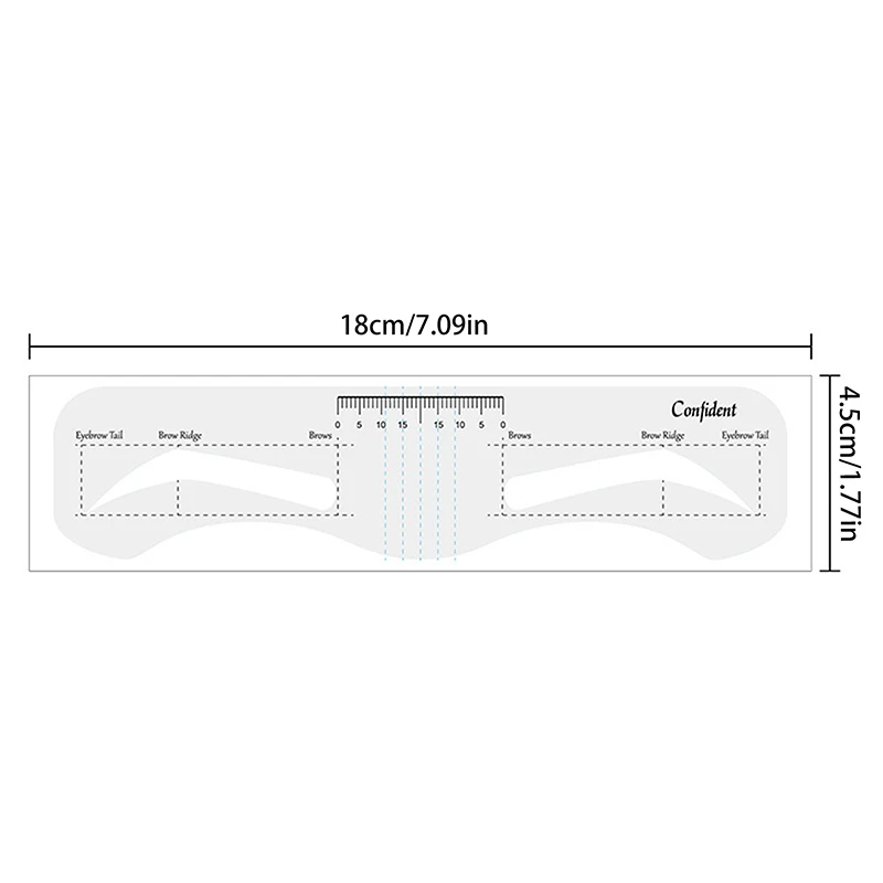 3/10Pcs Reusable Eyebrow Stencil Soft Ruler Brow Definer Eye Brow Drawing Guide Styling Shaping Grooming Template Card