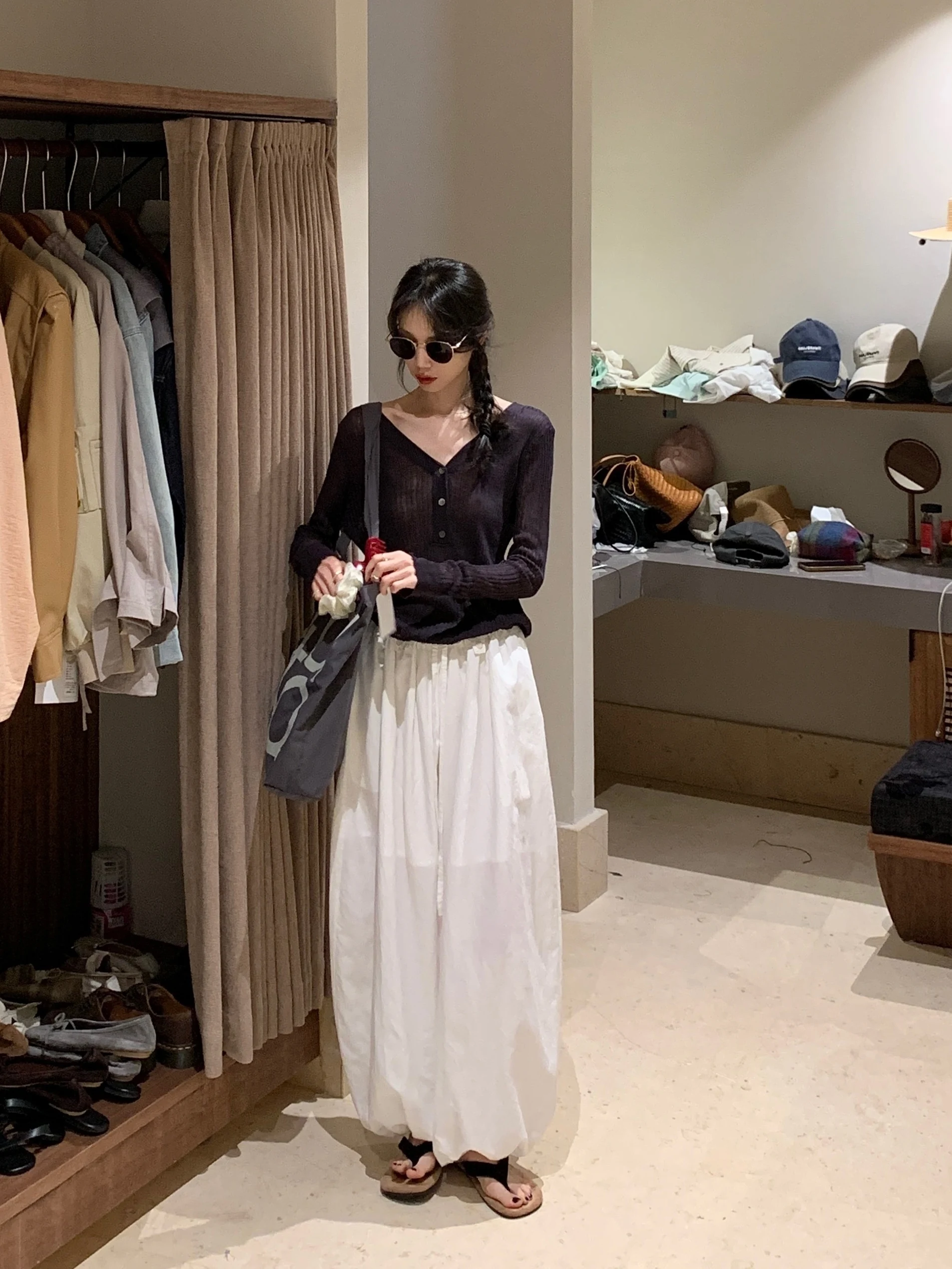 

BRIVIN: Новая женская трикотажная базовая кофта с V-образным вырезом, облегающая, с длинным рукавом, удобная, для весны