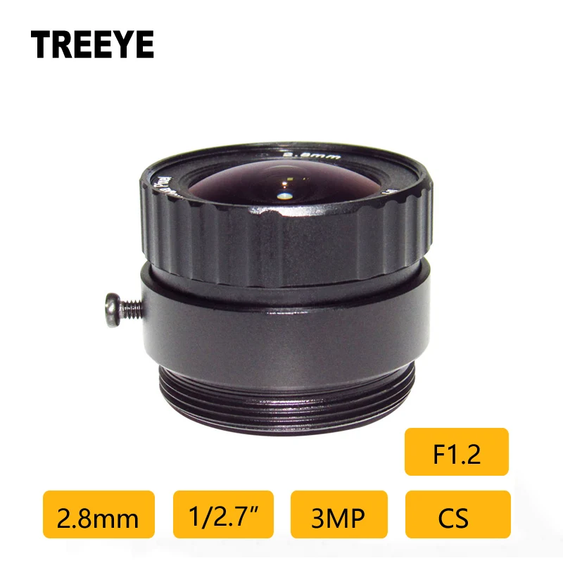 

HD 3MP 2.8mm CS Lens 3Megapixel CCTV Lens Video Surveillance Security Camera lens 1/2.7" Format F1.2 Aperture CCTV Accessories
