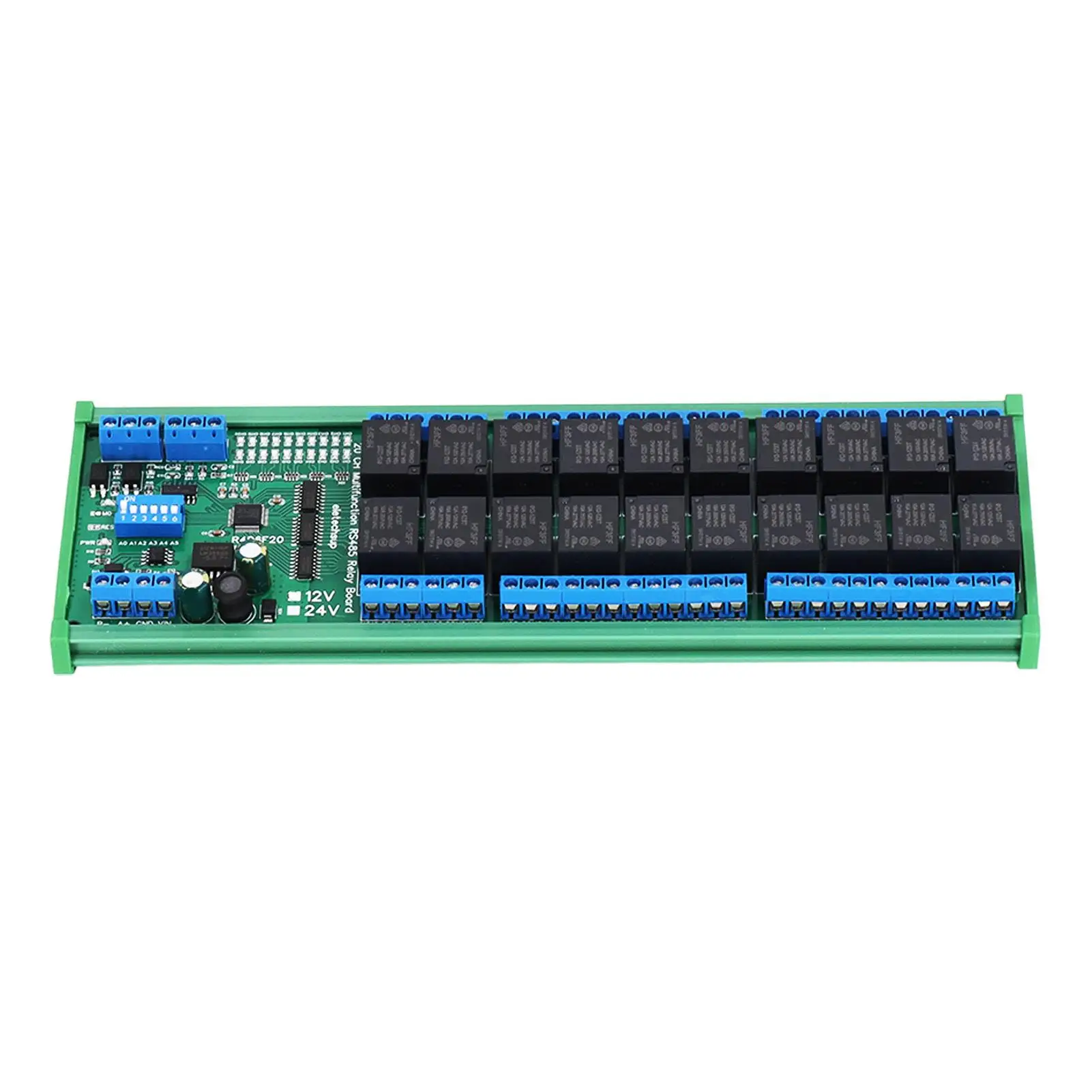 

20-Channel Relay Board with RS485, DIN Mount - for smart Home Control Module, Settable Data Time, Excellent Insulation