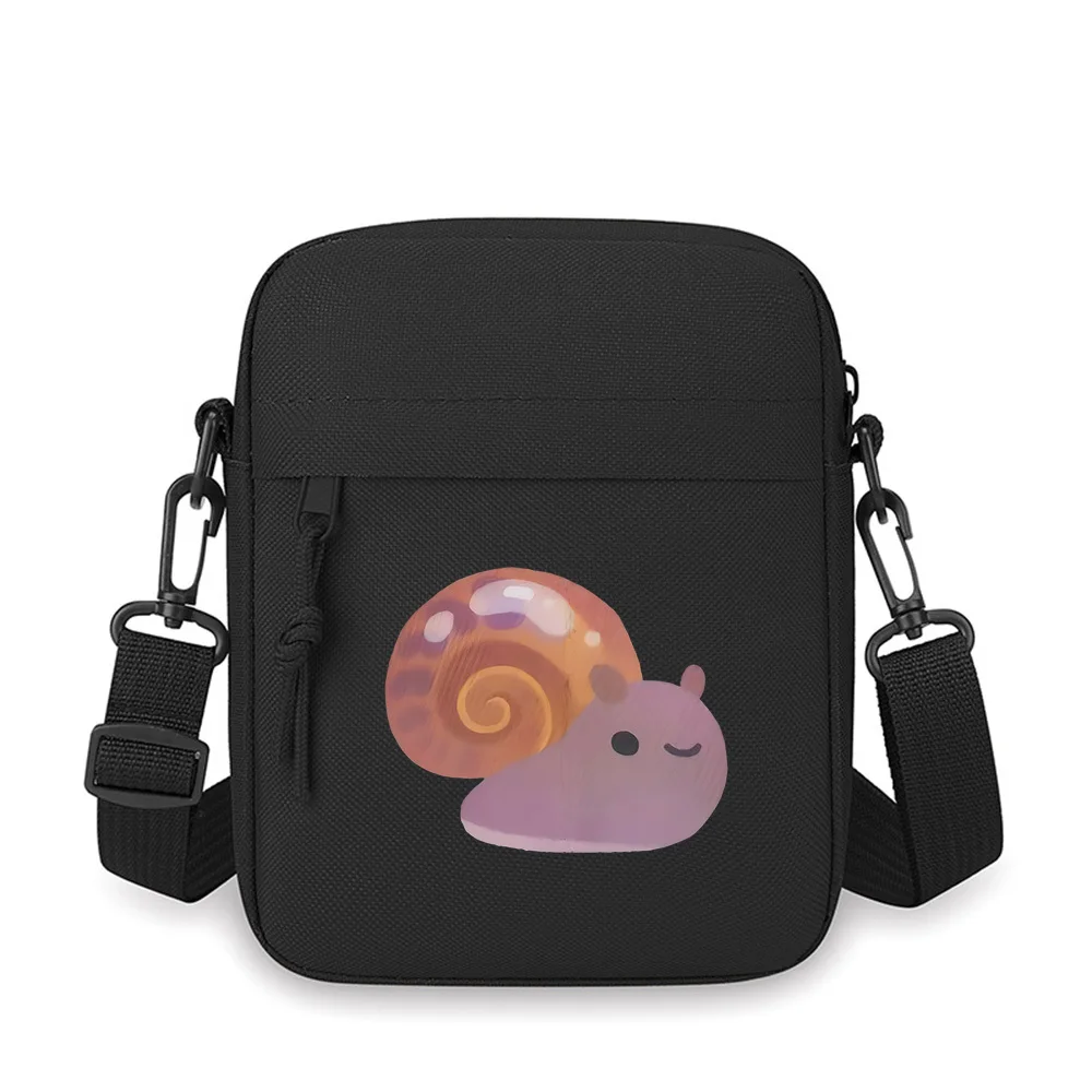 

Cute snail shell design cartoon animal Men Crossbody Bag Single Shoulder Women Cartoon Anime Film Printing Design Unisex