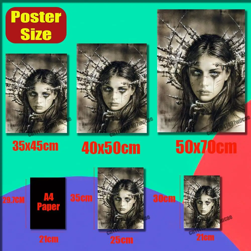 For Spanish Artist Luis Royo Poster Cover Wall Murals Offices Custom Self-adhesive Decoration Sticker Playbill
