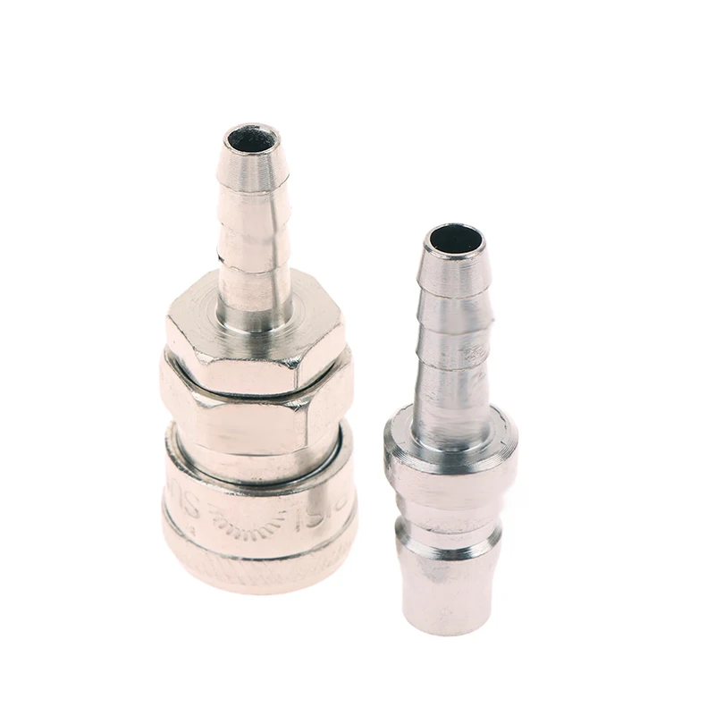2 Buah Coupler Konektor Kopling Cepat Tipe C Fitting Pneumatik untuk Kompresor 8Mm PH20 + SH20