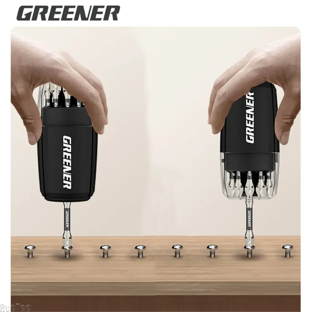 Screwdriver Bit Storage Box Tool Box 10 Holes Can Install Batch Header for Electric Tool Man Gift