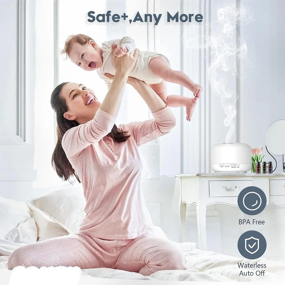 Umidificatore diffusore di oli essenziali da 300 ml con aromaterapia telecomandata
