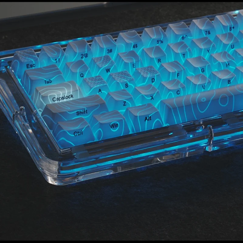 XVX Topographic New Version Pattern Shine-Through OEM Profile IMD-Tech Keycap Set 118 keys