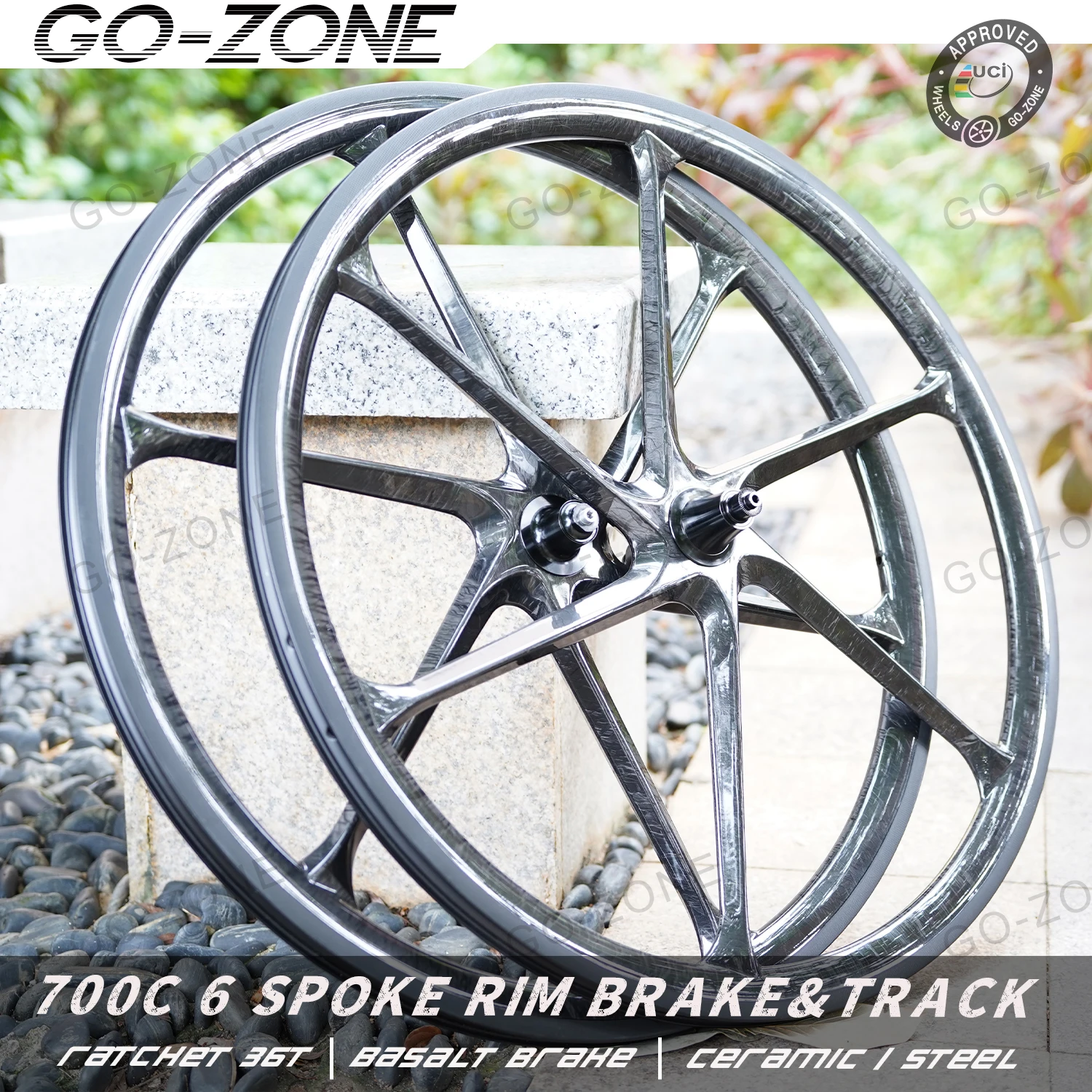 

Дорожный ободный тормоз, 6 спиц, 700c, гусеничные карбоновые колеса с фиксированной передачей, трещотка, 36 т, бескамерный клинчер, качество UCI, базальтовый тормоз, велосипедное колесо