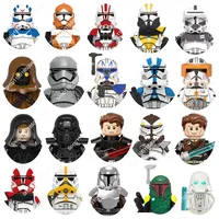 Hot Toys Star Wars Building Blocks Darth Vader Mandalorians Rex Kylo Ren Palpatine Bricks Ahsoka Mini Doll Figure Kid Toys Gifts