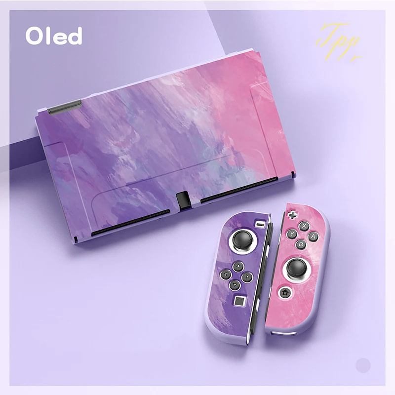 For Nintendo Switch OLED Accessories Protective Shell NS Game Host Console TPU Color Cover Full Package Protective Cover