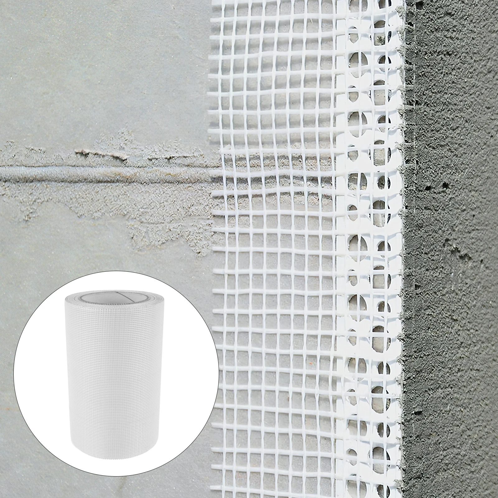 

1 Roll Self-Adhesive Drywall Patch Tape Fiberglass Mesh Wall Crack Resistant Interior Exterior Wear-Resistant Strong Durable