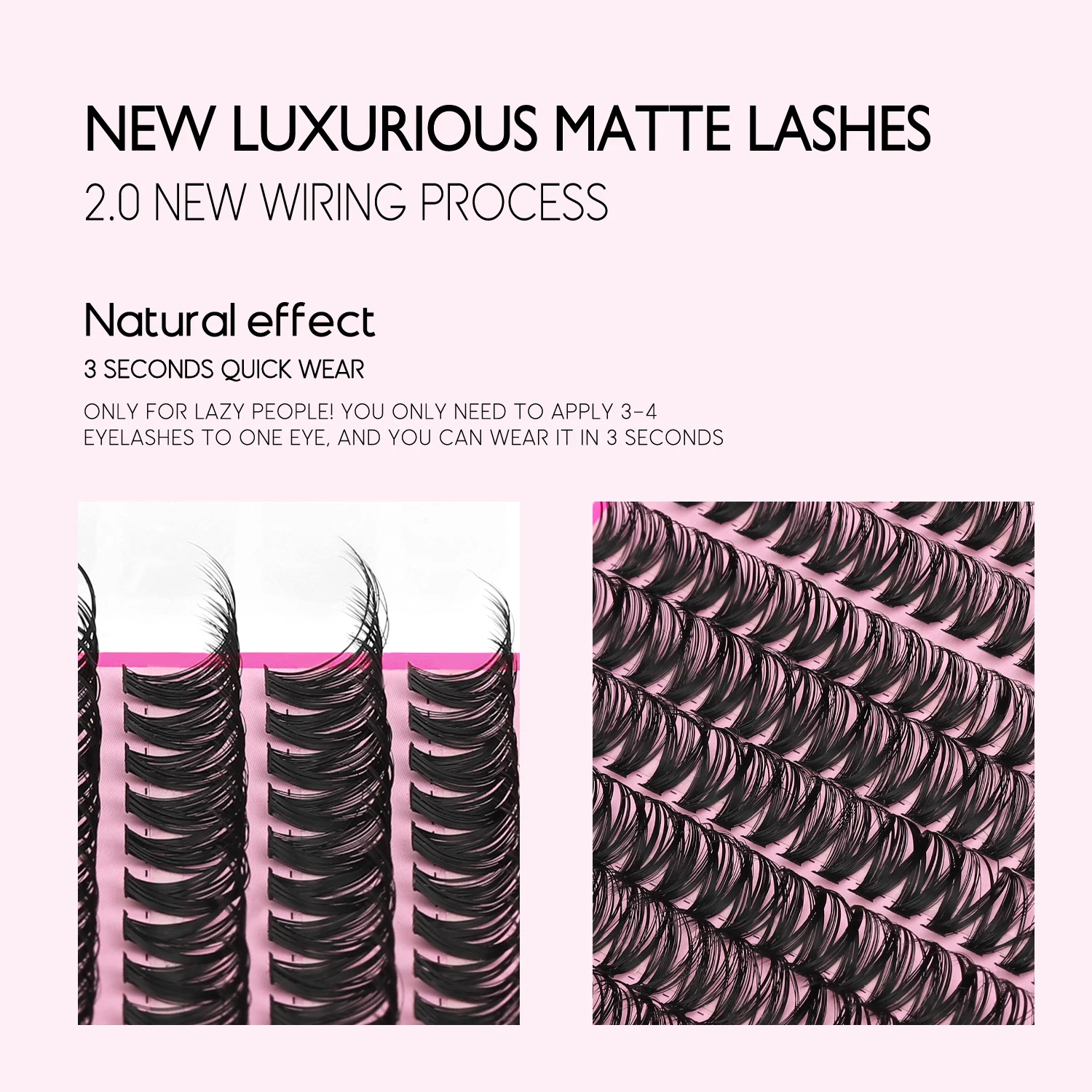 MOONKALI مجموعات الرموش الطبيعية 40P 80P 100P جلدة حجم رمش تمديد عدة رموش سميكة ماكياج