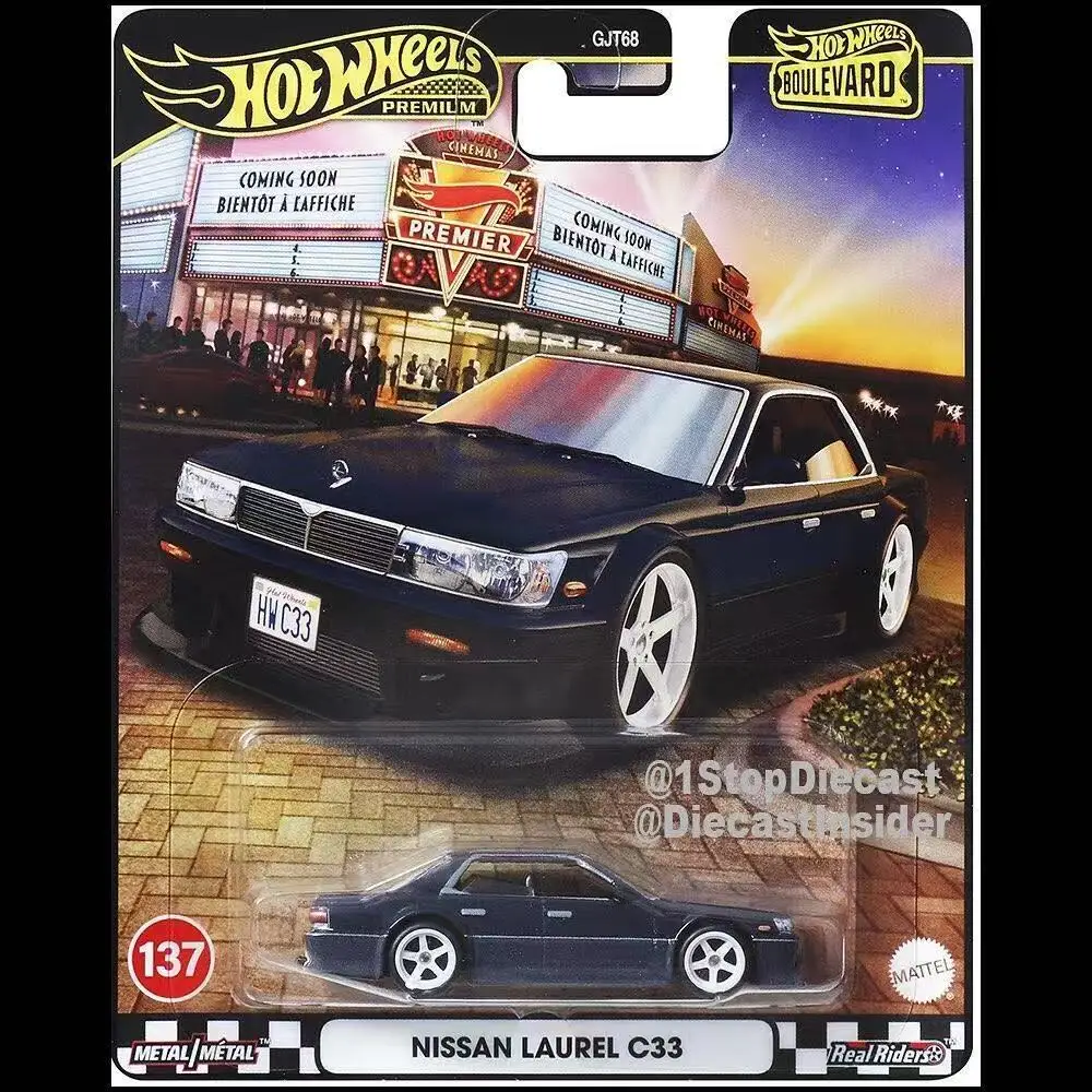 Hot Wheels Premium Boulevard 1/64 Scale Alloy Miniature Die-Casting Cars Models Set - Ford GT Lamborghini Nissan - No.#136~140