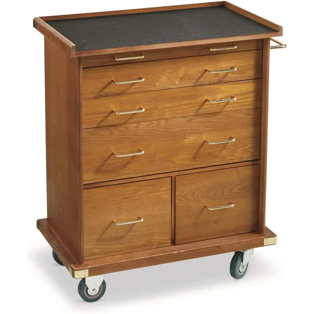 

Oak Wood Storage Cabinet, Desk-Side and Office Storage Solution
