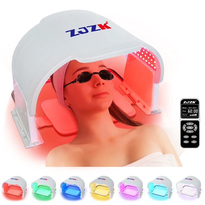 

ZJZK Facial Mask Kit Led Neck 660nmx330chips Infrared Light Therapy 850nmx330chips+940nmx330chips For Body Shrink Pores Acne