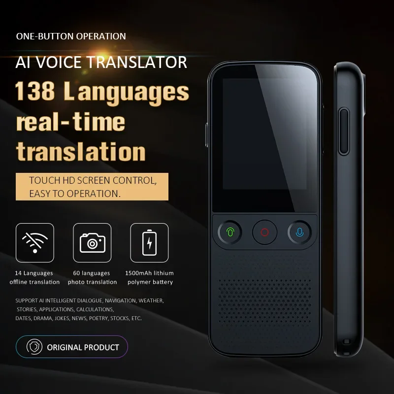 Portable Voice Chat Translator Smart 138 Languages Real-time Translate WIFI Online Translation T10pro Smart Photo Translated