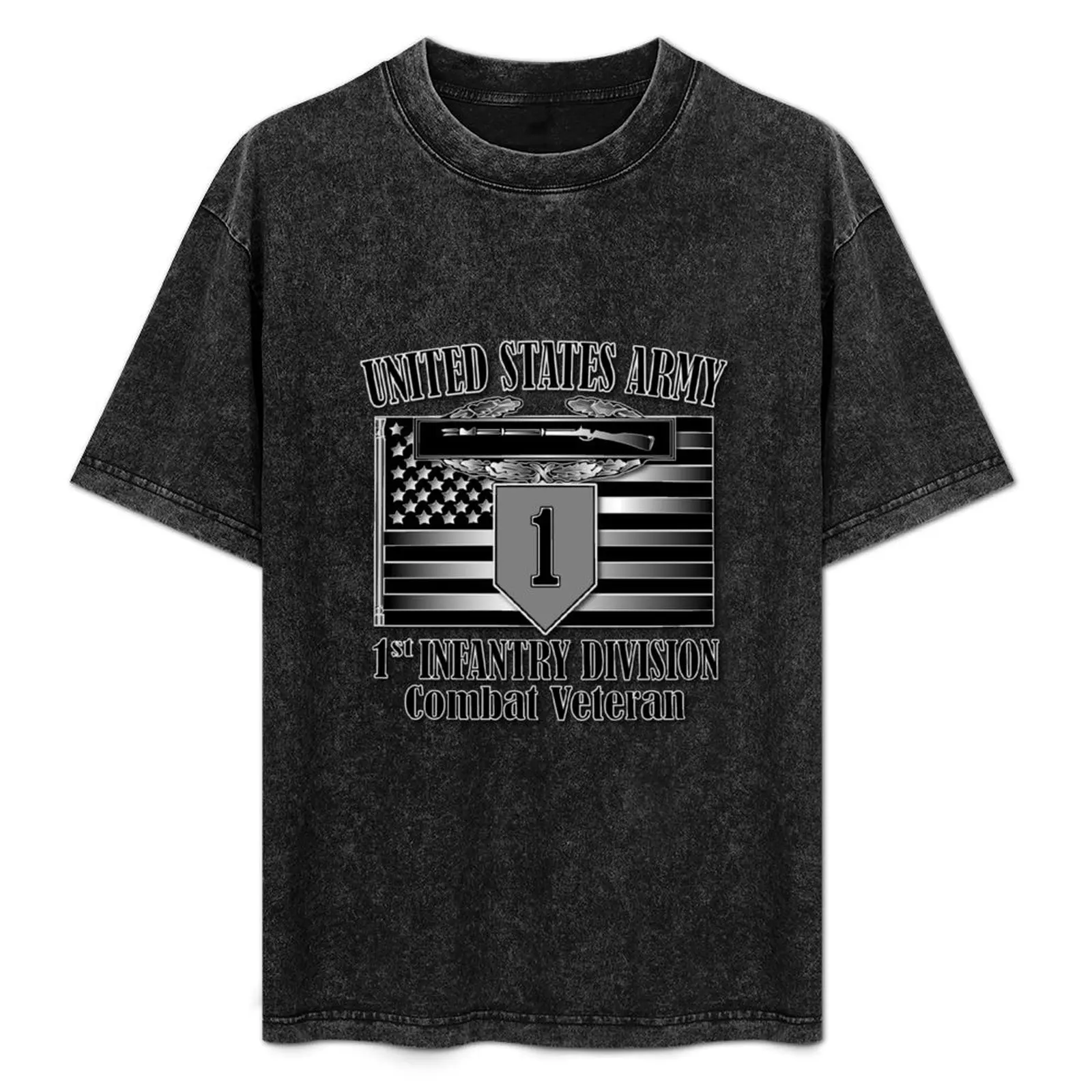 

1st Infantry Division- Combat Veteran T-Shirt Quick Dry Light Sports T-Shirt