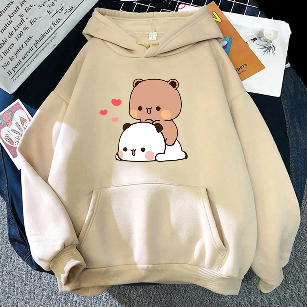 Cute Panda Bear Hoodie Bubu Dudu Cartoon Sweatshirt Long Sleeve High Quality Womens Pullovers Printed Kawaii Tops Ullzang Unisex