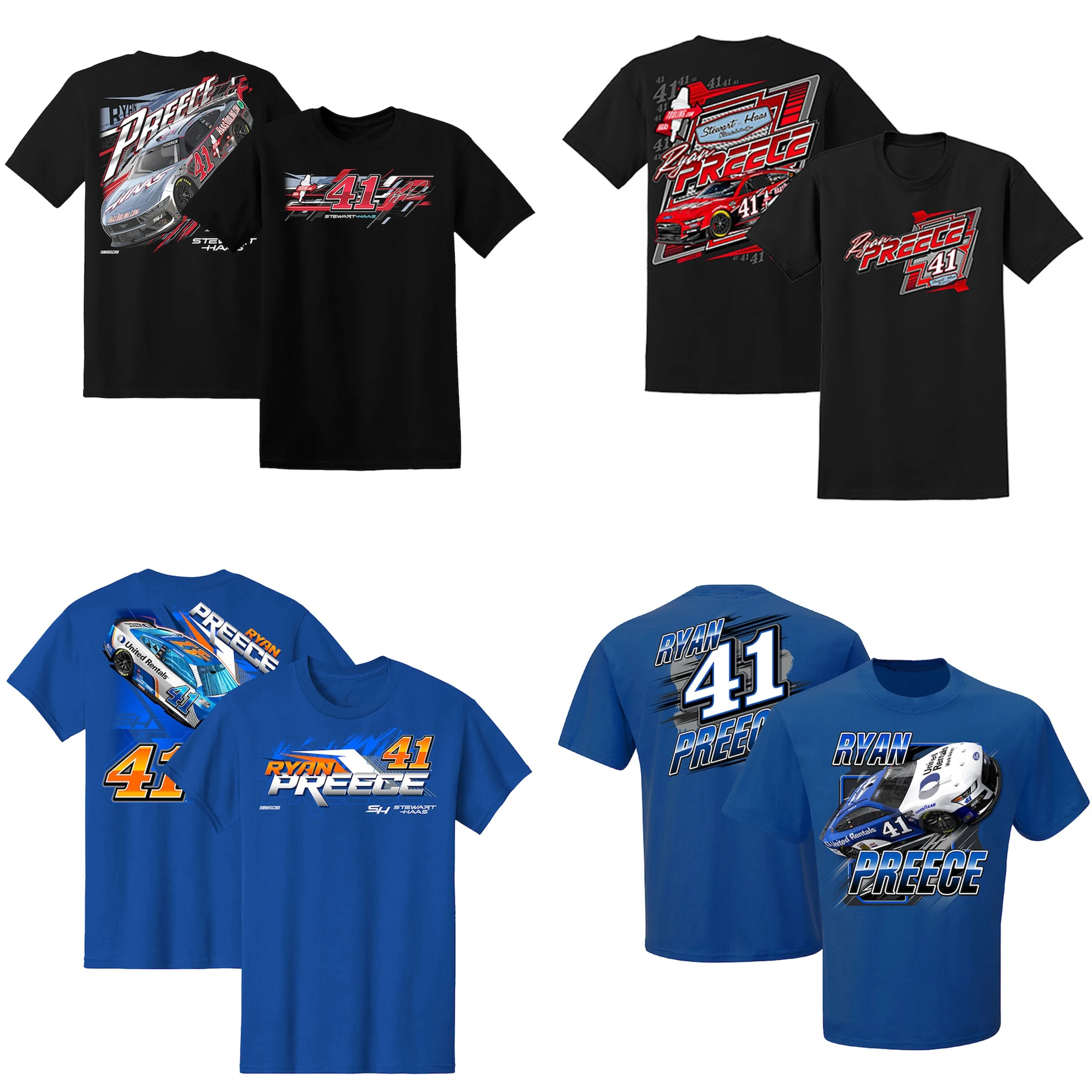 Ryan Preece 41 Motor Sports Racing Men's Athletic Lightweight Cotton Classic Short Sleeve Crewneck T-Shirt Tee Shirt