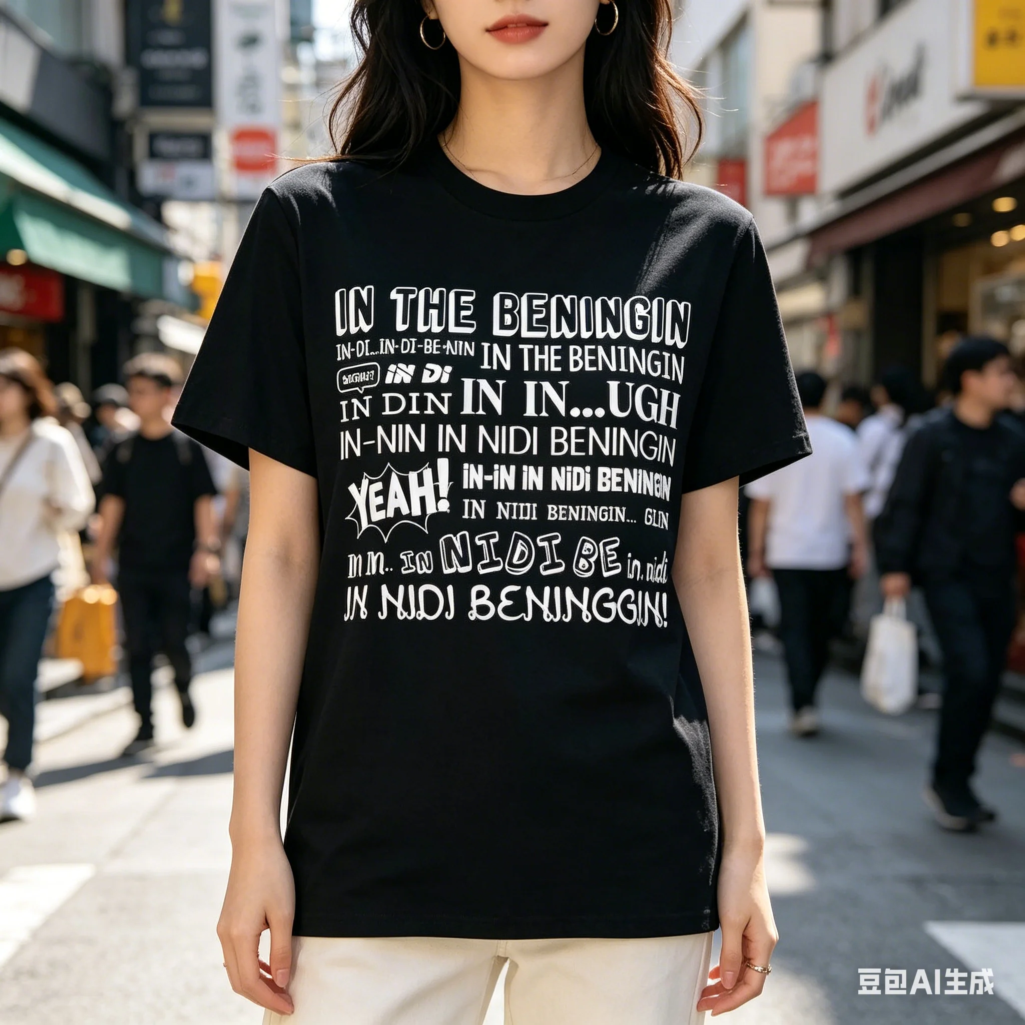 Funny Humor Retro T-shirts in The Beginning Spoof Internet Men Women's Fashion Casual Tshirt Female T-Shirt