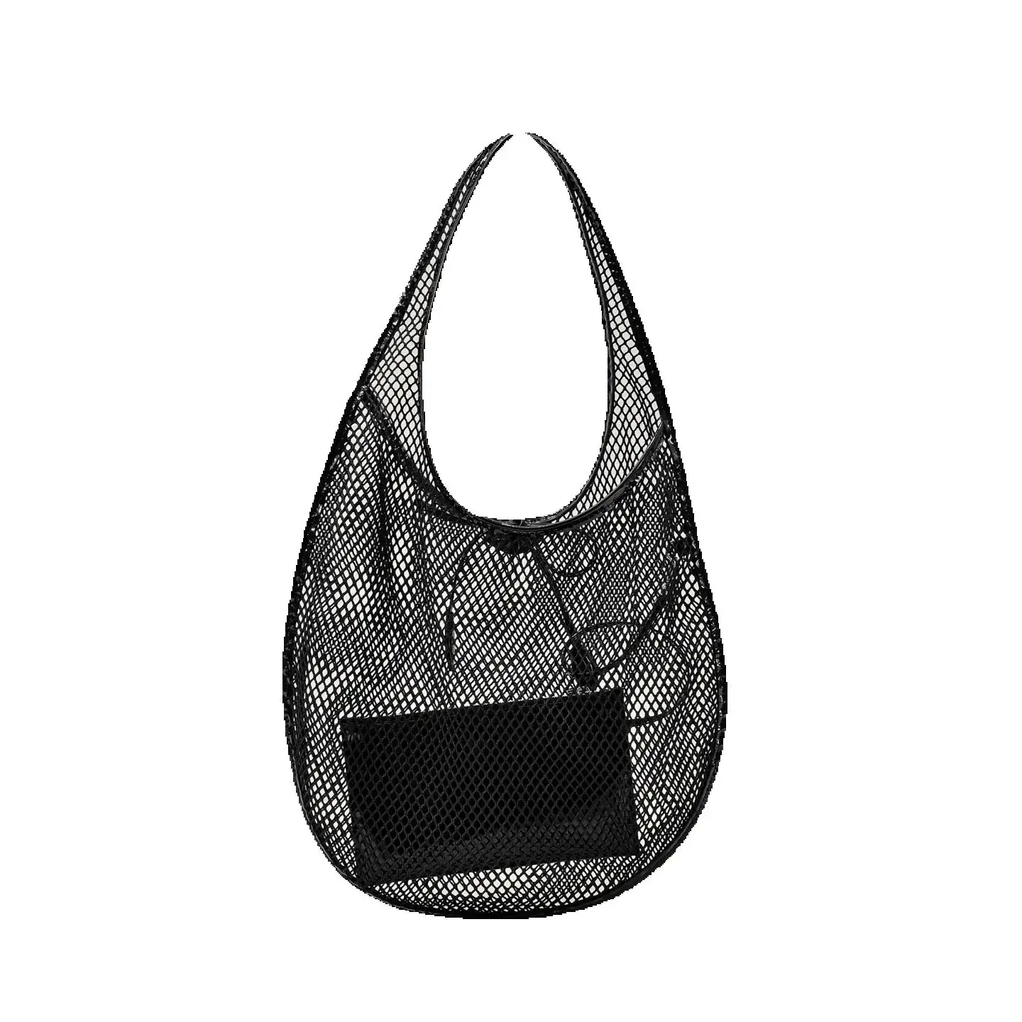 

Women's Large-Capacity Letter-Shaped Handbag 2025 Leather And Suede Single-Shoulder Cross-Body Fishing Net Bag