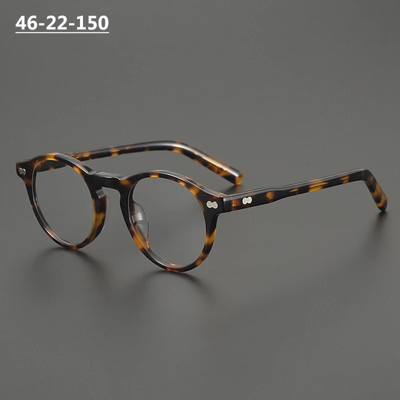 Handmade Vintage Round Thick Acetate Glasses Frame Men Women Round Eyeglasses Frames Circle Brand Designer Spectacles Eyewear