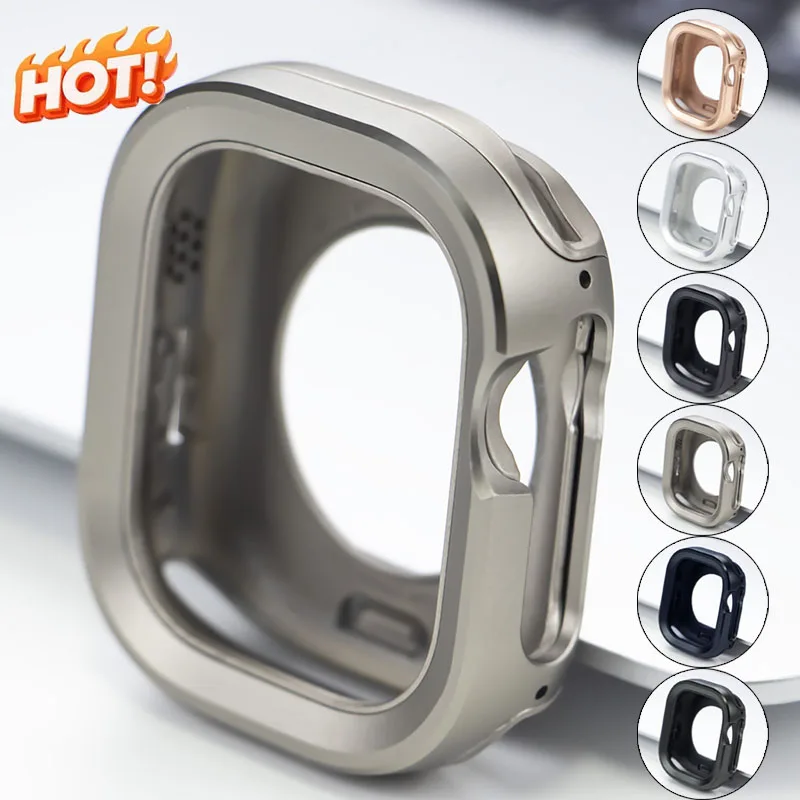 Metallhülle für Apple Watch Ultra Gehäuse 49mm 45mm 41mm 44mm 40mm Stoßfänger-Rahmen Schutzhülle für iWatch Series SE 8 Ultra 7 6 5