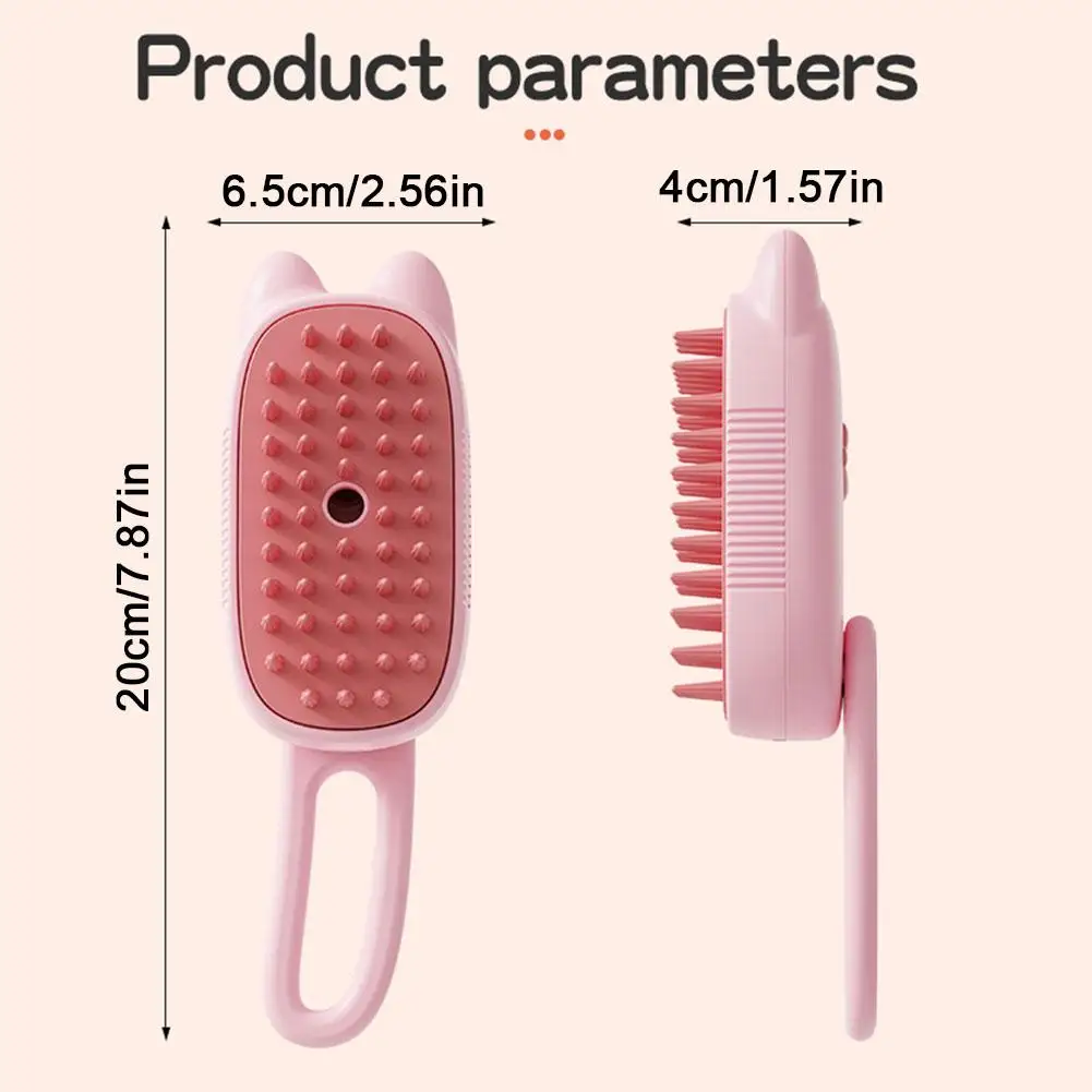 고양이 개용 전기 스팀 브러시, USB 충전식, 날으는 머리 손질 브러시 제거