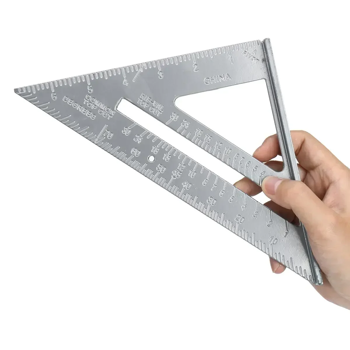 Aluminum Alloy 7 Inch Speed Square Roofing Triangle Angle Protractor Marking Tools Trammel Measuring Tools Measuring Ruler