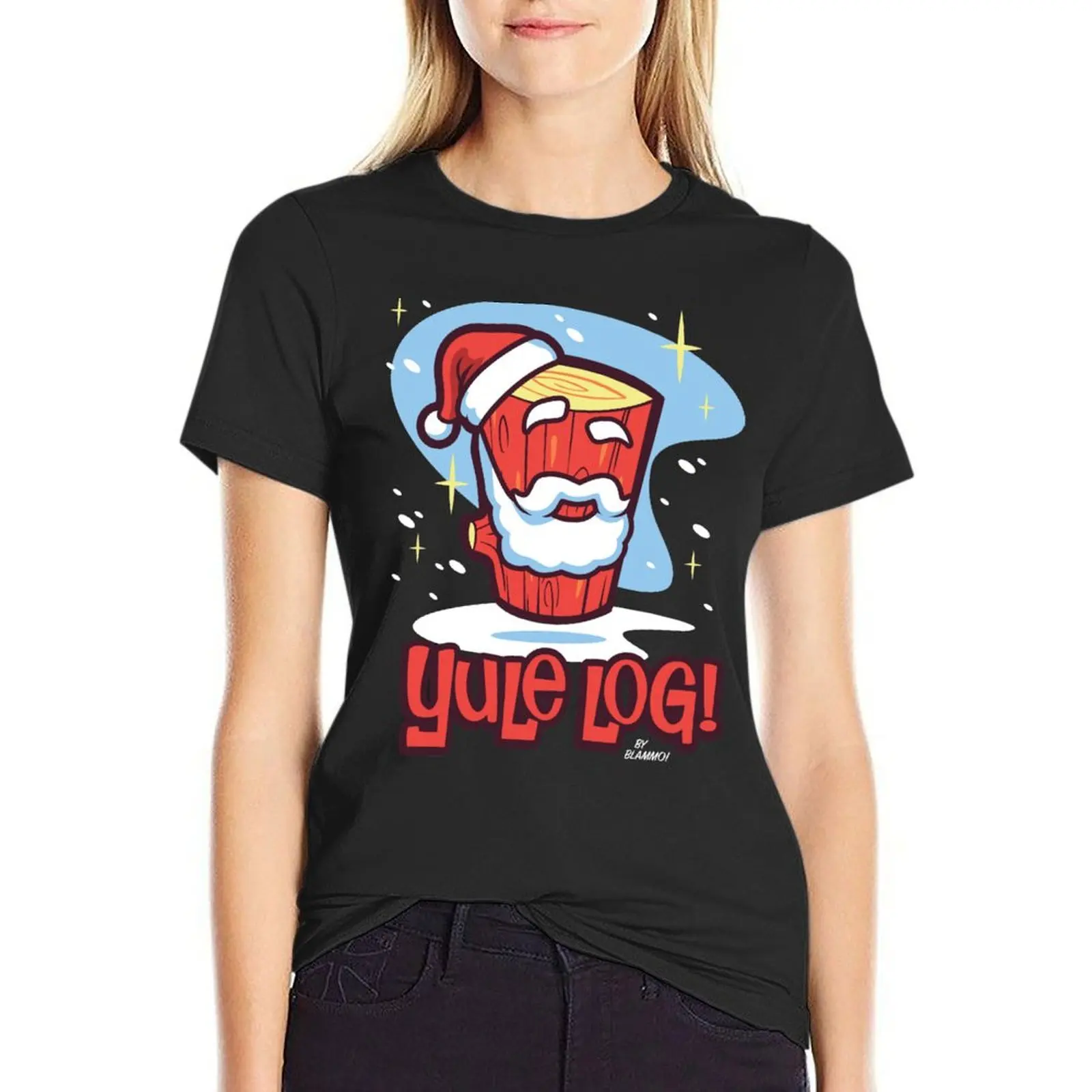 Yule Log! T-Shirt customizeds quick-drying korean fashion Women's tops