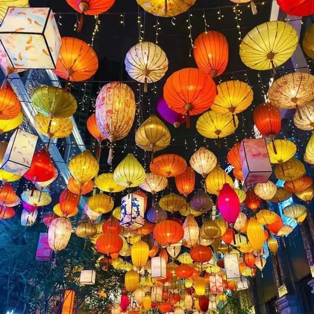 National Day Outdoor Antique Lantern Scenic Area Street Decoration Creative Luminous Flower Lanterns Vietnamese Lanterns