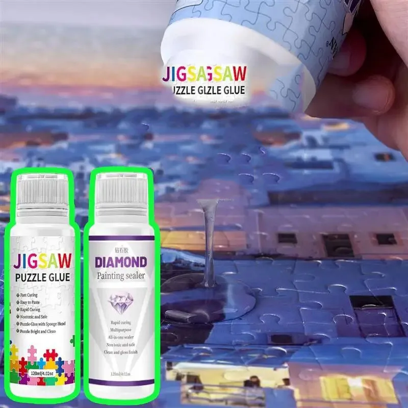 120ML Adhesives & Sealers Diamond Painting Sealer Puzzle Art Glue Permanent Hold & Shine Effect Sealer Diamond Painting Puzzle