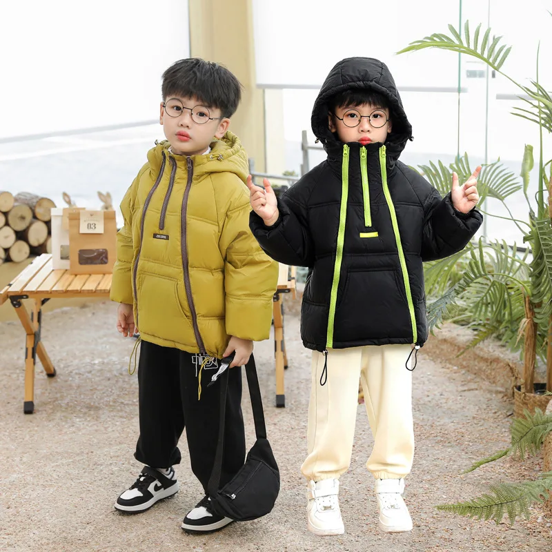 Winter new children's down jacket Korean version hooded baby warm children's clothing boys, girls, small and medium-sized childr