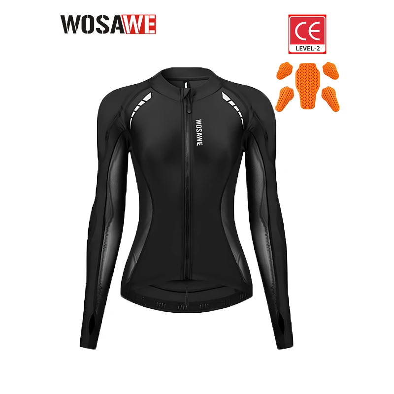WOSAWE Women Motorcycle Riding Jacket Summer Mesh Breathable Biker Shirt with Removable Back Shoulder Elbow Pads Moto Gear