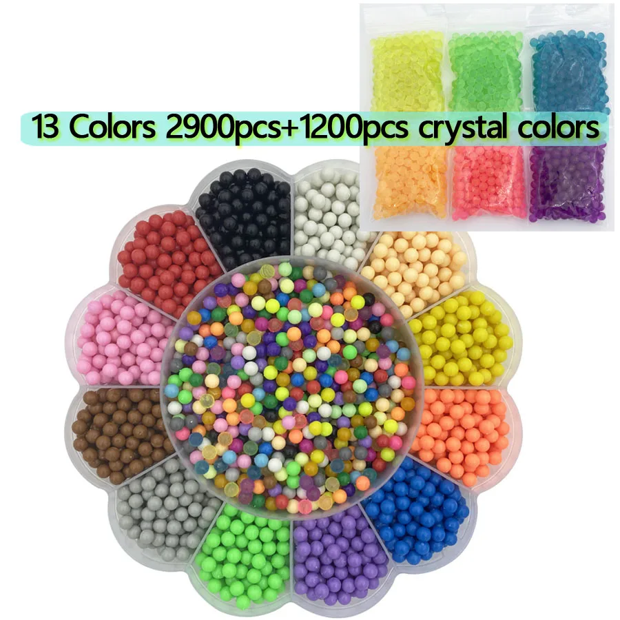 5mm DIY water spray beads Refill Beads puzzle Crystal set ball games Aqumosaic magic toys for children manualidades