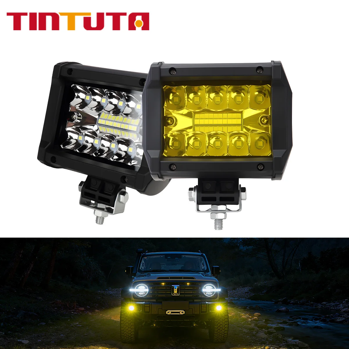 1PC LED Work Light 60W 12V Fog Lights Car LED Spotlights 20SMD Boat Light Bar Off Road Headlight for Truck UTV SUV ATV