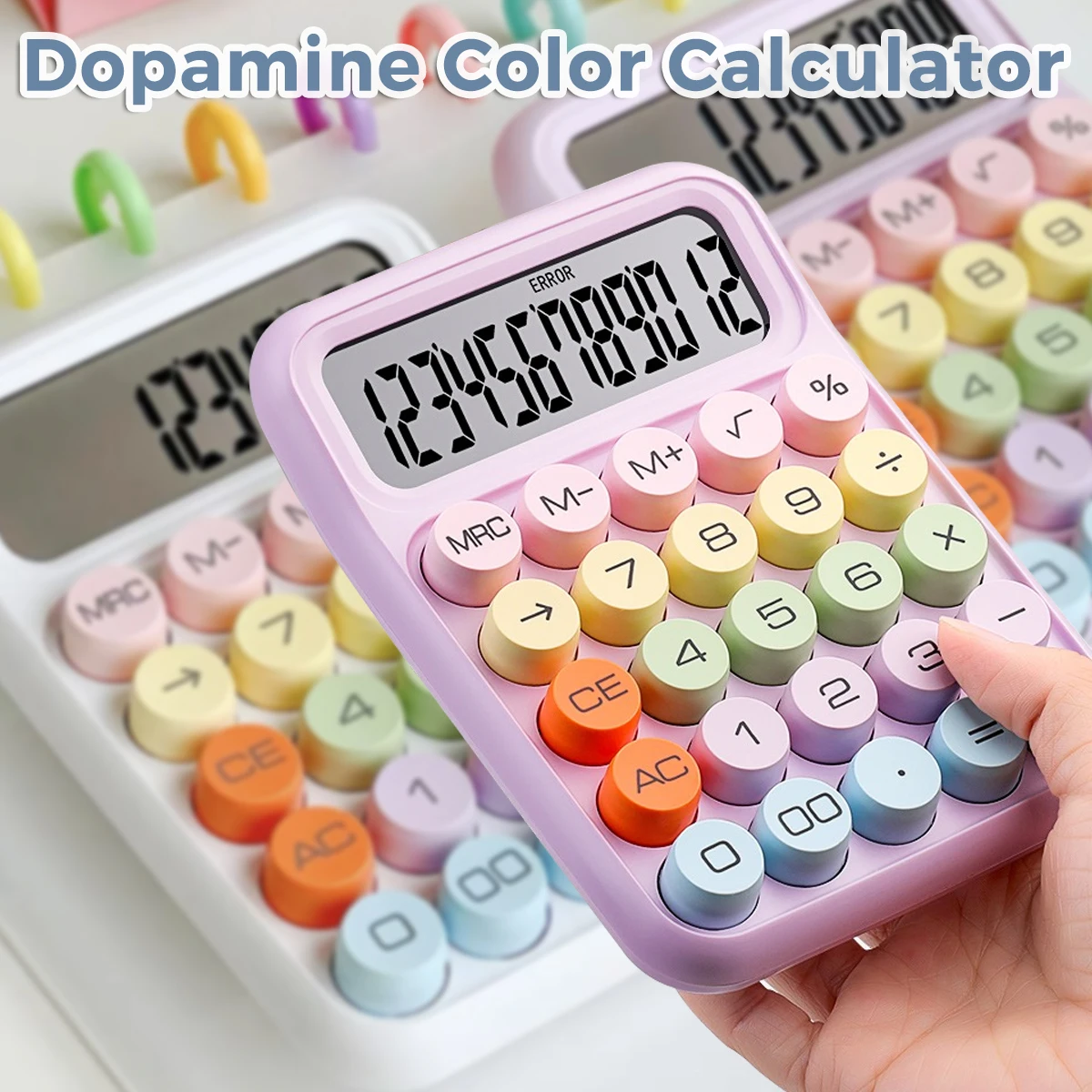 Kawaii Scientific Calculator Multifunctional High School Students Universal Button/Sun Battery School Office Supply Stationery
