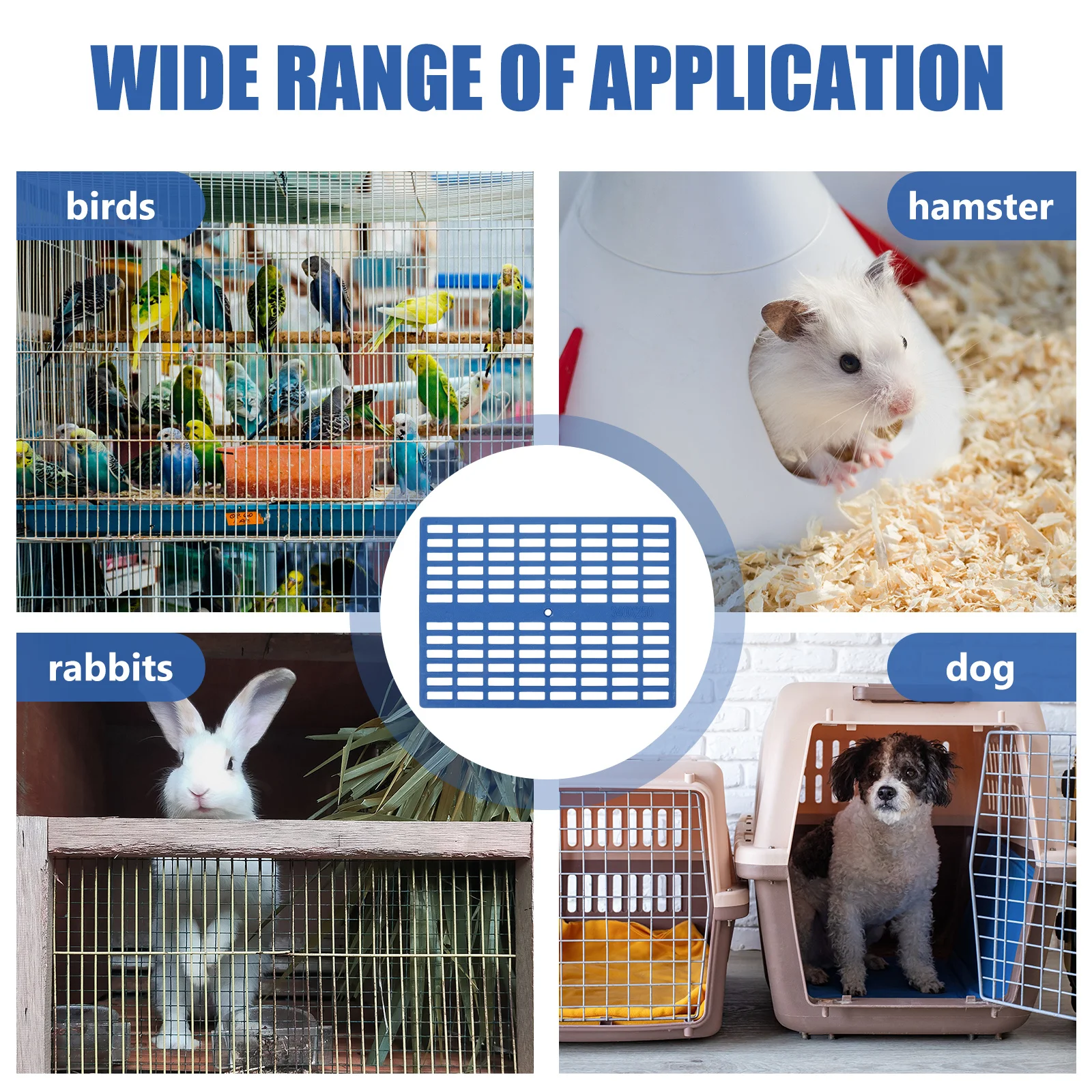 

4pcs Plastic Rabbit Cage Mat Small Animal Feet Pad Easy Clean Reusable Floor Mat For Bunny Hamster Guinea Pig Chinchilla Cat Dog