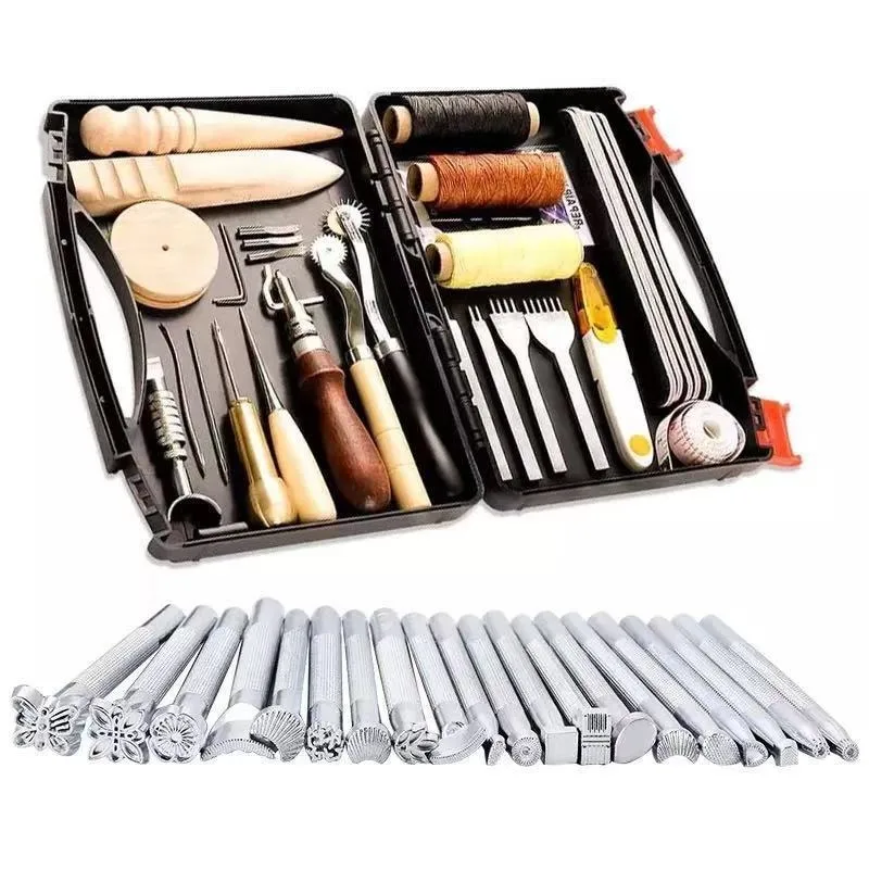 

M139 48pcs Leather Working Tool Set Diy Handmade Sewing Kit Craft
