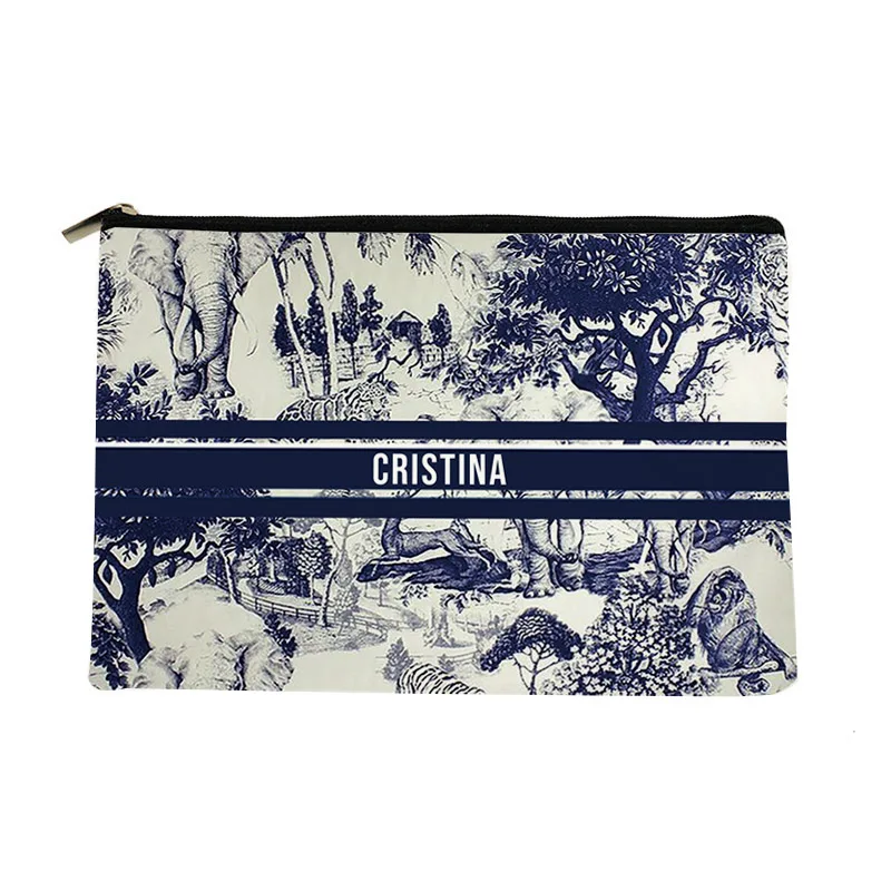 Customized Name Cosmetic Bag Wedding Bride Bridesmaid Lipstick Pouch Travel Storage Makeup Bags Personalized Gift
