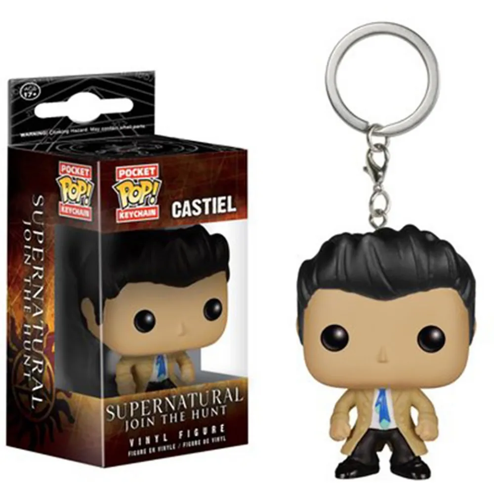 FUNKO POP Portachiavi soprannaturale Collezione classica Castiel Sam Dean Zaino Ciondolo Compleanno Regalo divertente Portachiavi bambola creativa