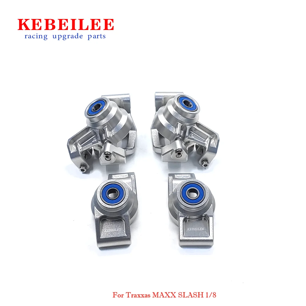 Kebeilee ซีเอ็นซีฮับหน้า Alu7075 + ฮับ C + ฮับด้านหลังชุดสำหรับ Traxxas MAXX Slash 1:8