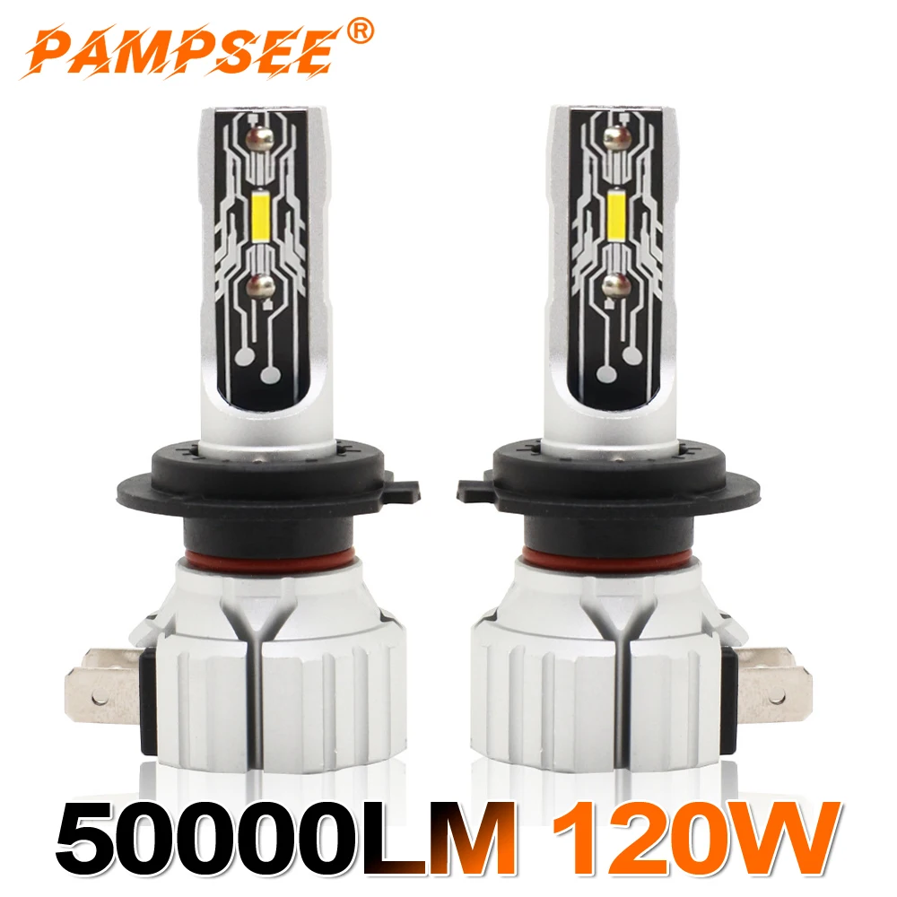 Super Bright Canbus Error Free H7 LED Headlight Bulbs Plug and Play H8 H11 9005 HB3 9006 HB4 Auto Headlamp Fog Light Replacement